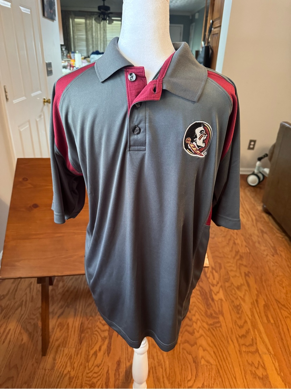Florida State Seminoles Gray & Garnet Polo Shirt med new with tags